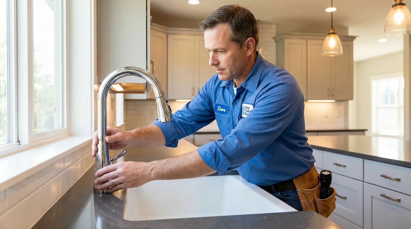 Kitchen faucet installation by Johns Plumbing LLC in Vidalia