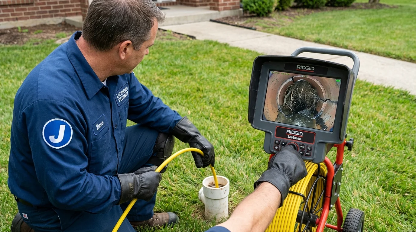 Sewer camera inspection being performed by Johns Plumbing LLC in Vidalia